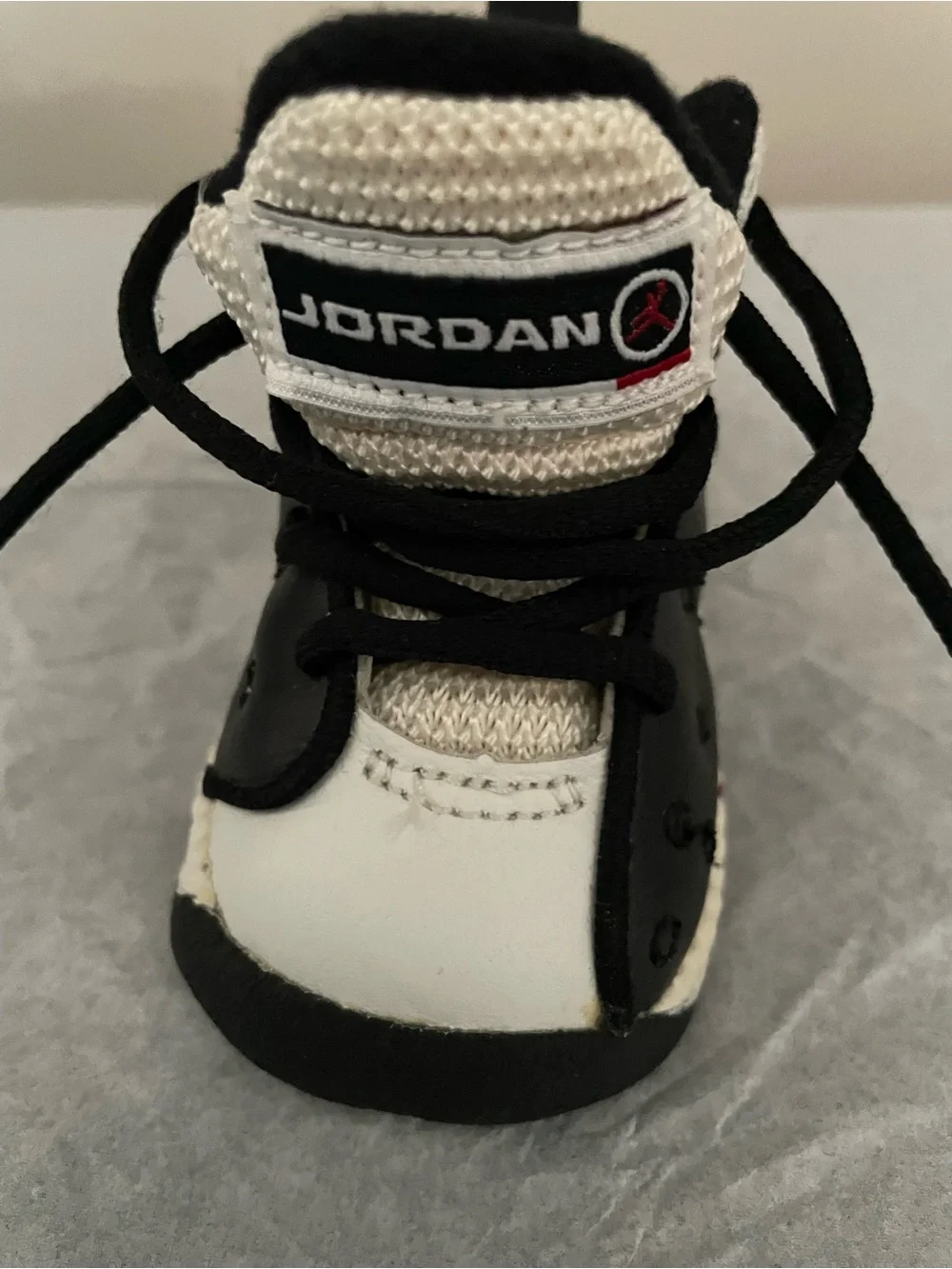 NIKE Team Jordan Baby Sneakers Black & White with Red Trim (Size 2C)